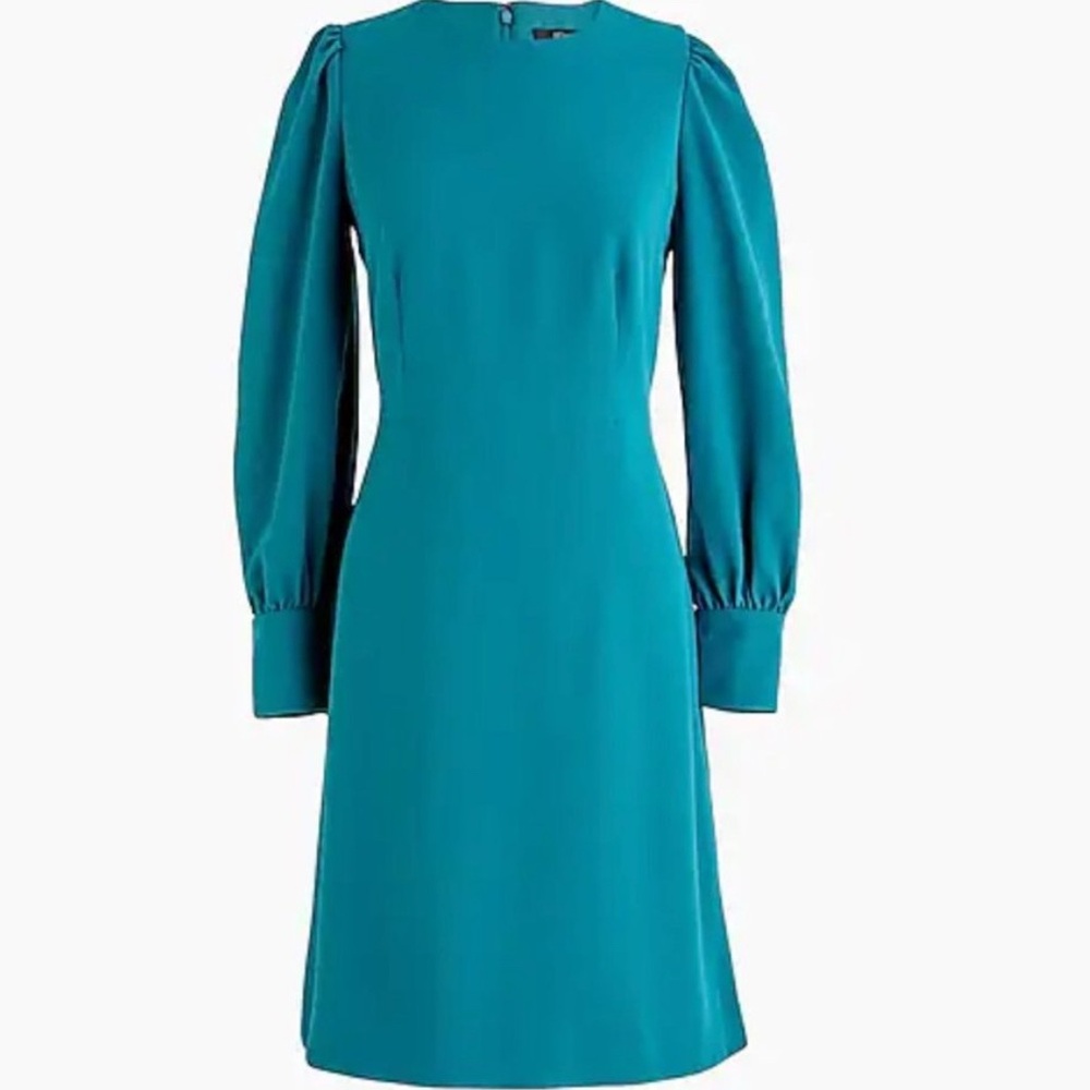 J.Crew Long-sleeve dress in Emerald green-size 12